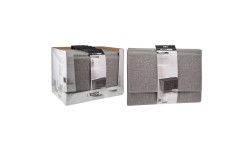 Úložný box s víkem44x33x22 cm textil šedý