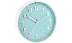 Nástěnné hodiny ručičkové 20 cm modrá