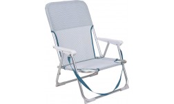 Kempingová židle skládací PROGARDEN bílá / modrá