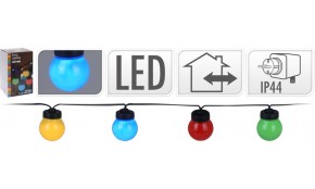PROGARDEN Světelný řetěz LED PARTY 20 žárovek barevné