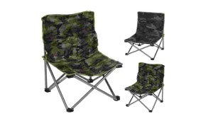 PROGARDEN Židle campingová skládací CAMO zelená