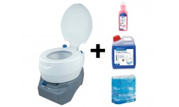 Chemická toaleta Portable 20 L Combo + desinfekce a toaletní papír